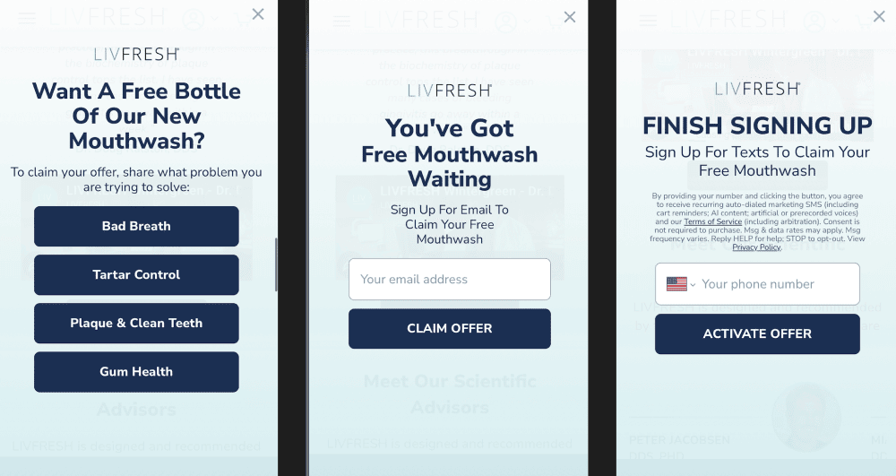 best quize pop up design